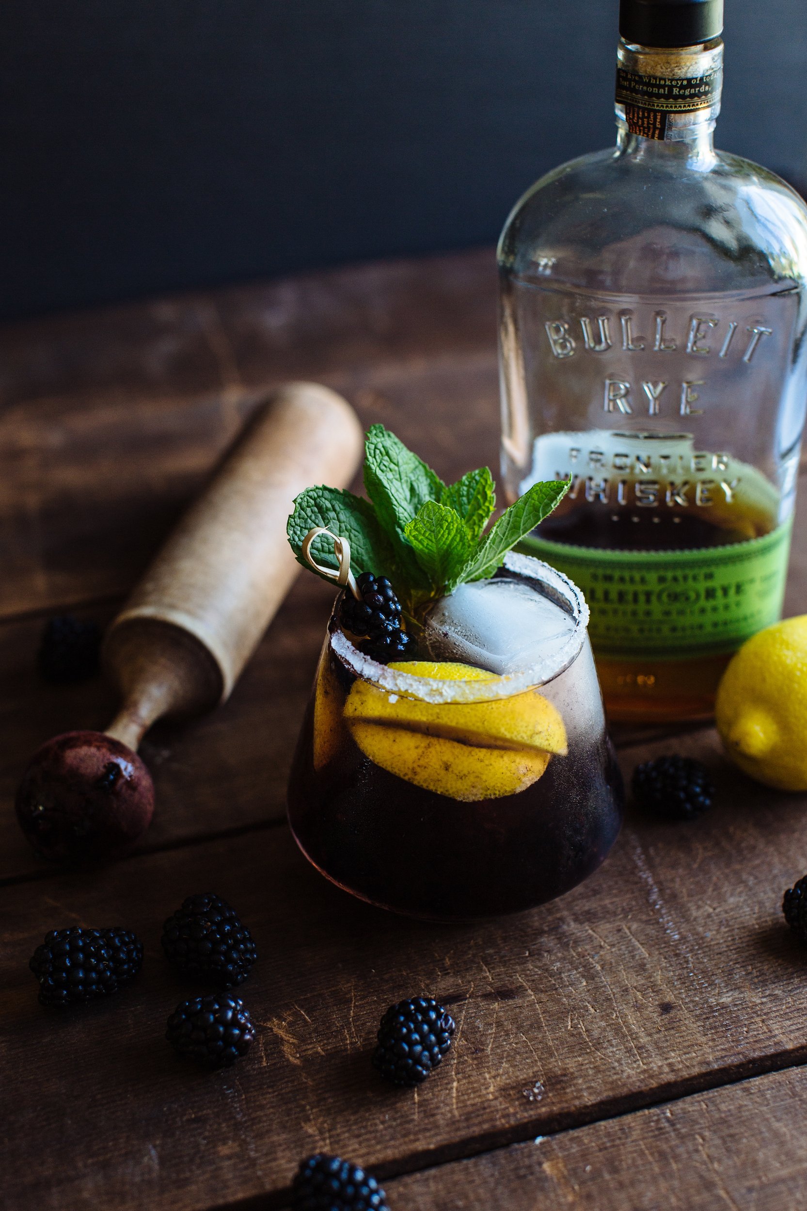 Apple Bourbon & Blackberry Sour